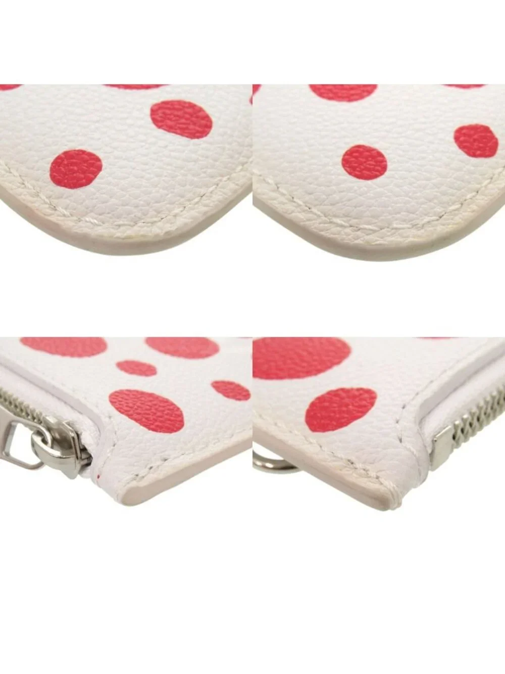 Louis Vuitton Neverfull Pouch Yayoi Kusama Dot Infinity Leather White